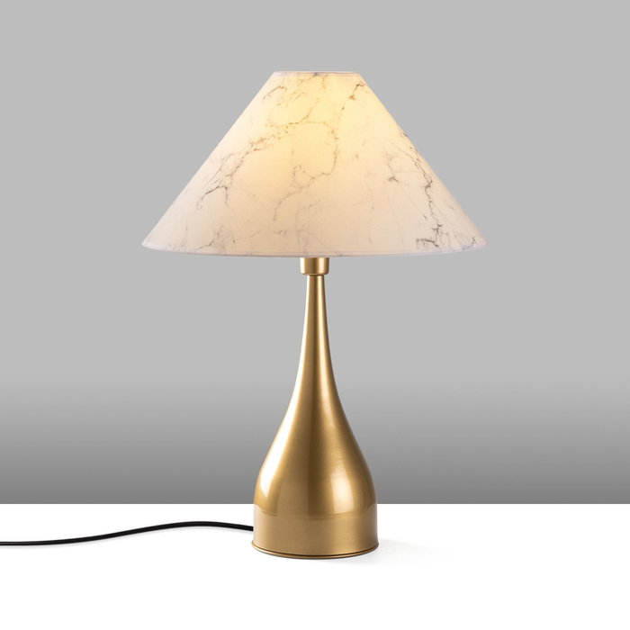 Opviq Luna - Lámpara de mesa Dorado y Blanco